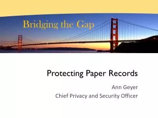 Protecting Paper Records