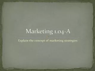 Marketing 1.04-A