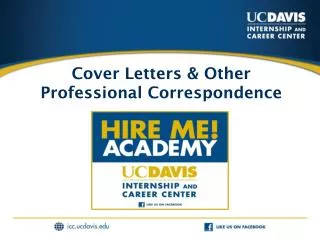Cover Letters &amp; Other Professional Correspondence