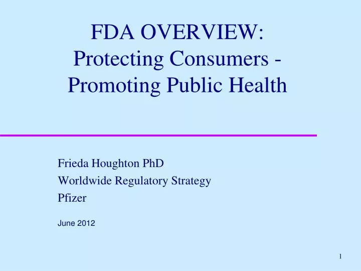 fda overview protecting consumers promoting public health