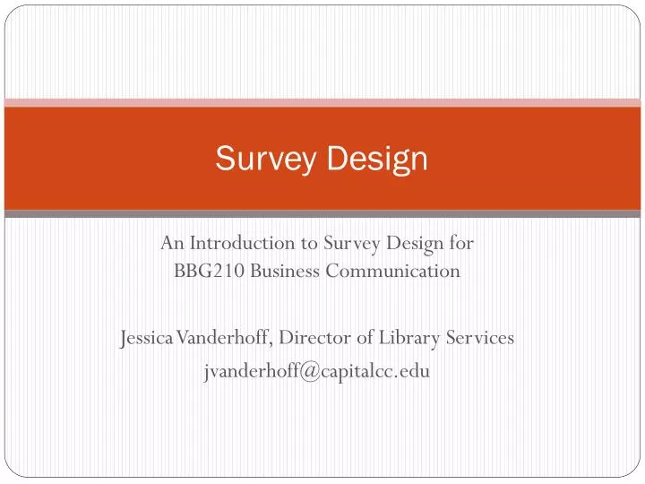 survey design