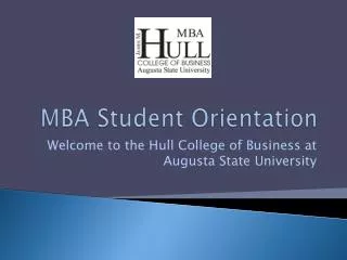 MBA Student Orientation