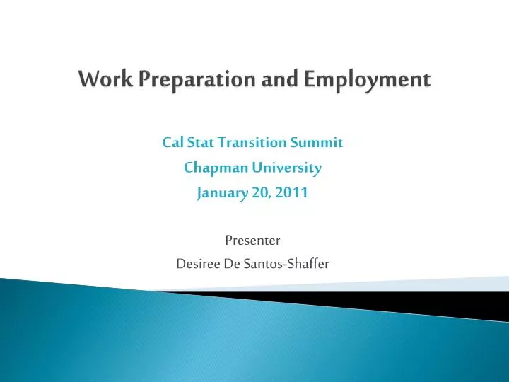 work preparation and employment