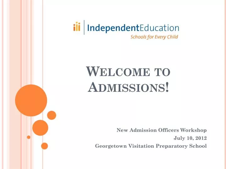 welcome to admissions