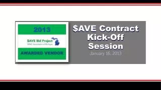 $AVE Contract Kick-Off Session