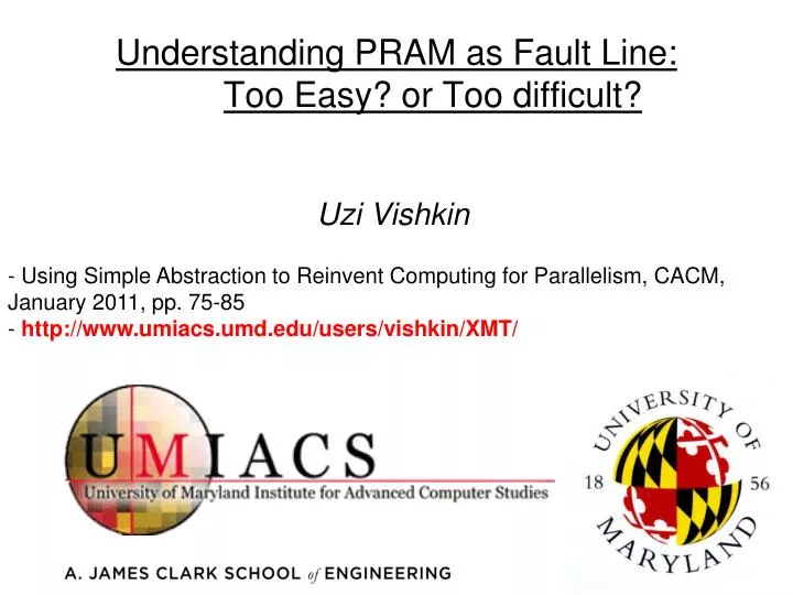 understanding pram as fault line too easy or too difficult