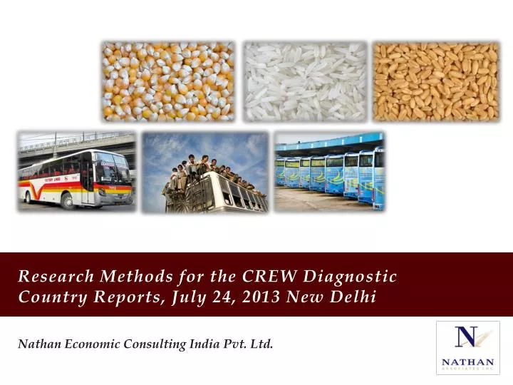 research methods for the crew diagnostic country reports july 24 2013 new delhi