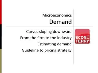 Microeconomics Demand