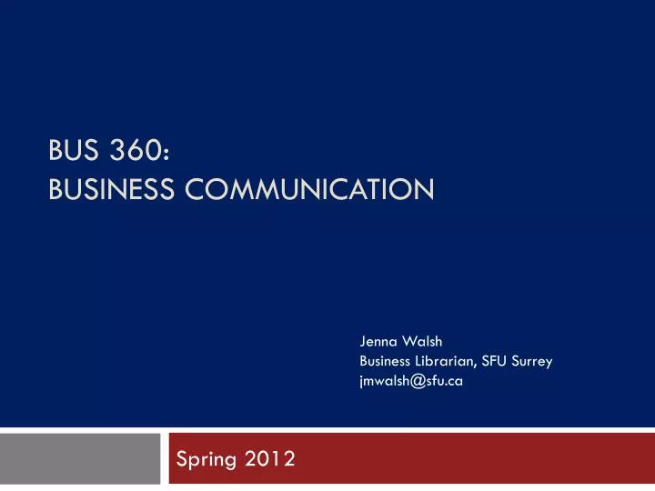 bus 360 business communication