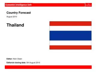 Country Forecast August 2010