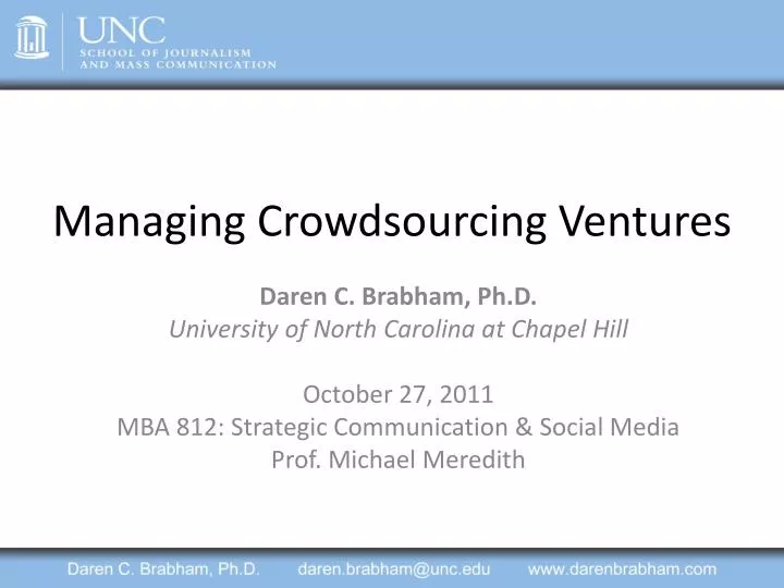 managing crowdsourcing ventures