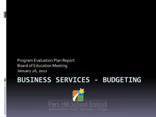 Business Services - Budgeting
