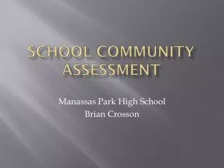 School Community Assessment