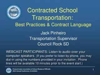 Contracted School Transportation: