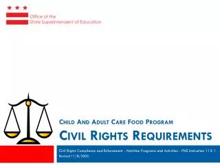 Child And Adult Care Food Program C ivil Rights Requirements