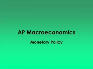 ap macroeconomics