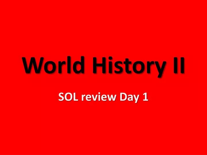 world history ii