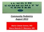 Community Pediatrics August 2013 - slide 1