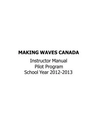 MAKING WAVES CANADA