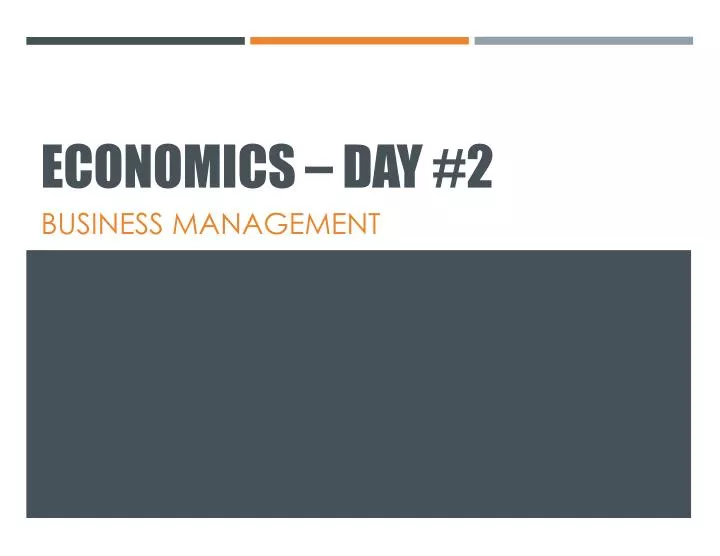 economics day 2