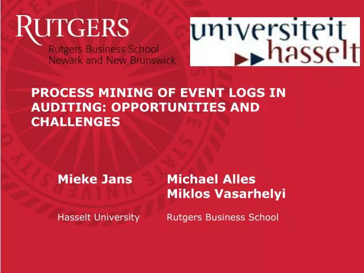 process mining of event logs in auditing opportunities and challenges