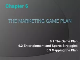 The Marketing Game Plan