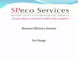 Resource Efficiency Seminar Eco Design