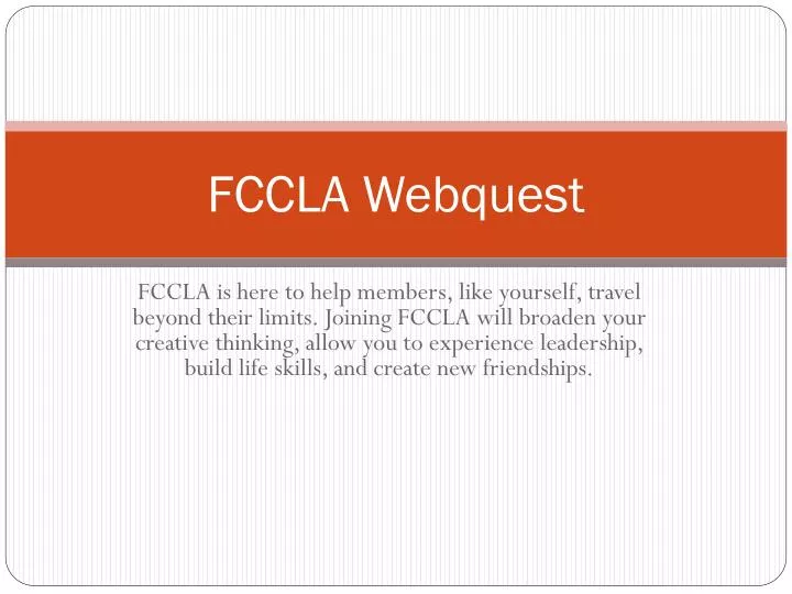 fccla webquest