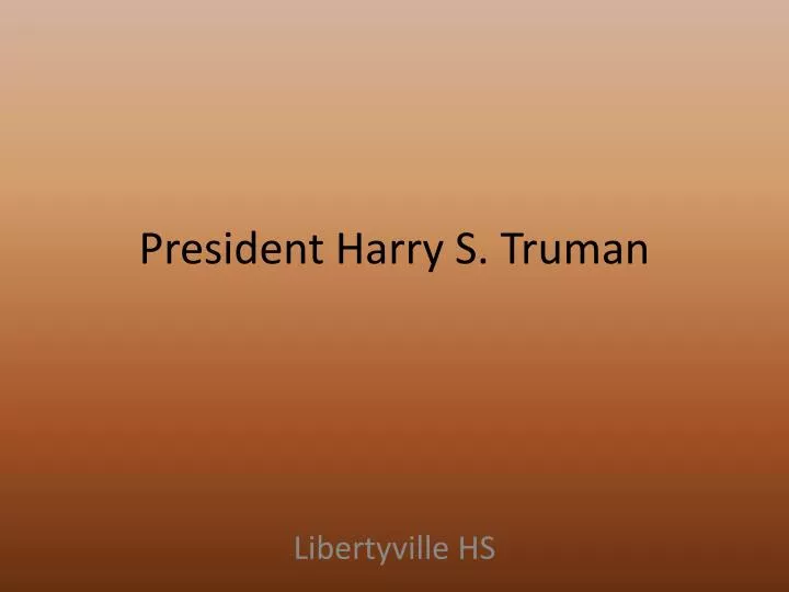 president harry s truman