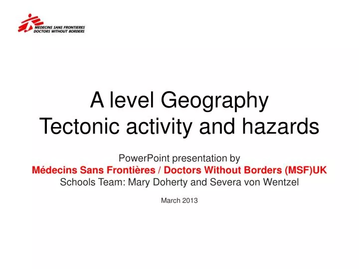 a level geography tectonic activity and hazards