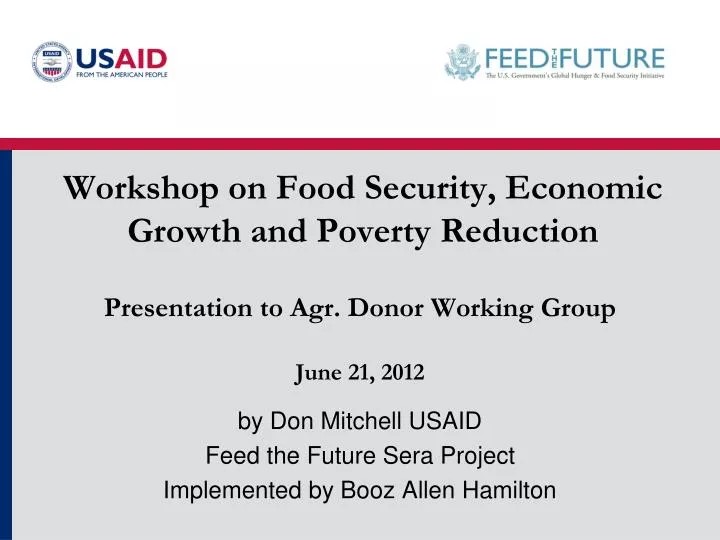workshop on food security economic growth and poverty reduction
