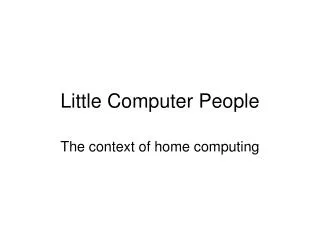 Little Computer People