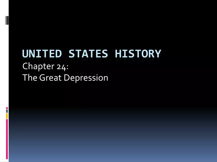 chapter 24 the great depression