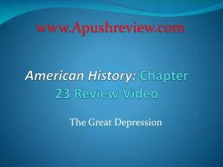 American History: Chapter 23 Review Video