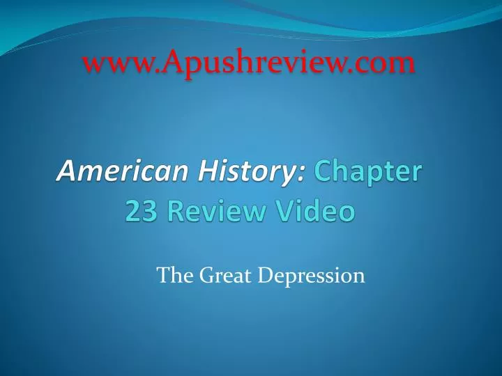 american history chapter 23 review video