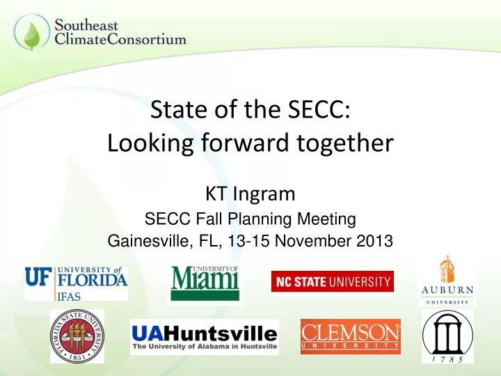 state of the secc looking forward together