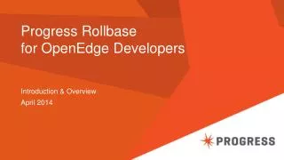 Progress Rollbase for OpenEdge Developers