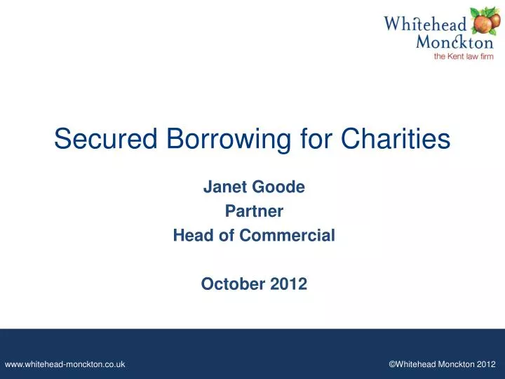 secured borrowing for charities