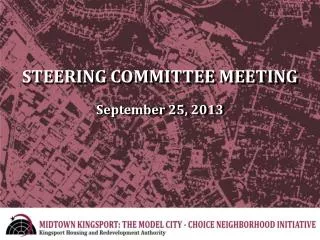 STEERING COMMITTEE MEETING September 25, 2013