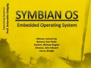 SYMBIAN OS Embedded Operating System