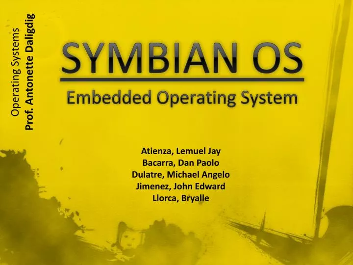 symbian os embedded operating system