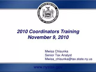 Mwisa Chisunka 					Senior Tax Analyst						Mwisa_chisunka@tax.state.ny.us