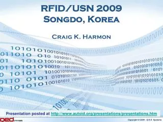 RFID/USN 2009 Songdo, Korea