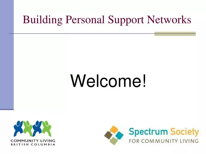 building personal support networks