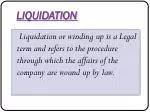 LIQUIDATION - slide 1