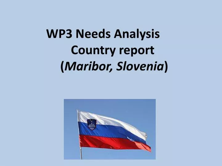 wp3 needs analysis country report maribor slovenia