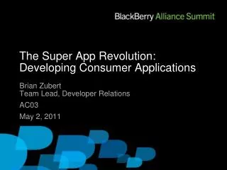 The Super App Revolution: Developing Consumer Applications