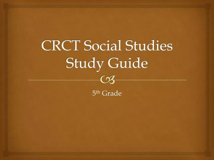 crct social studies study guide