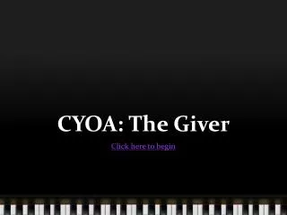 CYOA: The Giver