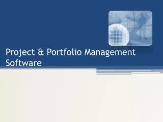 Project &amp; Portfolio Management Software